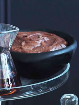 Dark chocolate mousse