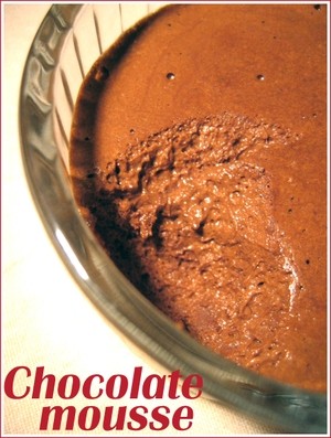 Dark chocolate mousse