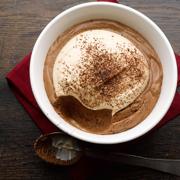 Dark chocolate mousse with Baileys & mascarpone cream