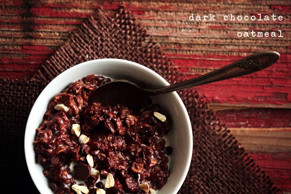 Dark chocolate oatmeal