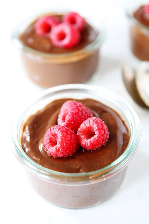 Dark chocolate pudding