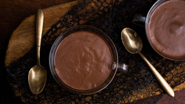 Dark chocolate pudding