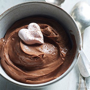 Dark chocolate pudding