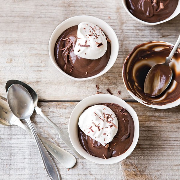 Dark chocolate pudding