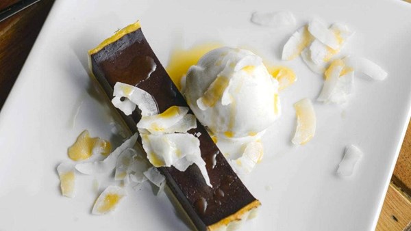 Dark chocolate tart