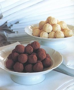 Dark chocolate truffles