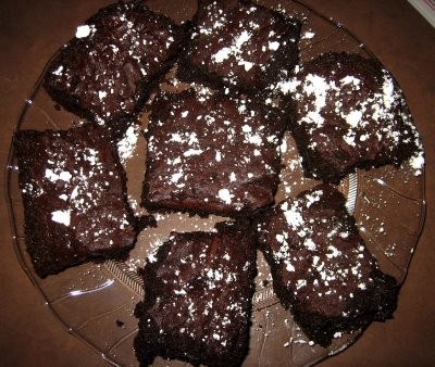 Dark fudgy brownies
