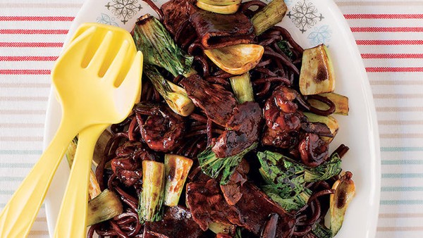Dark Hokkien noodles