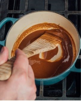 Dark or caramel-colored roux
