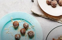 Date, almond and tahini energy balls