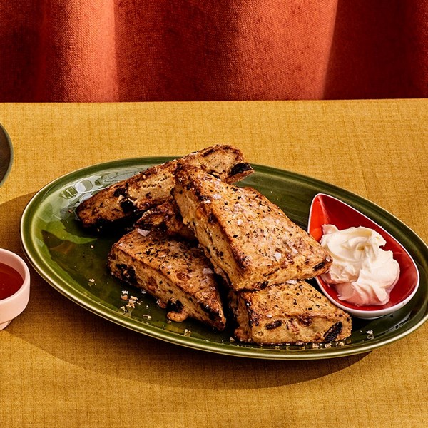 Date and Gorgonzola scones