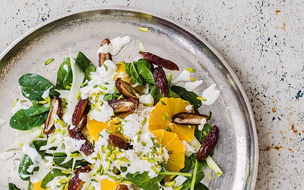 Date and orange salad with fennel and feta
