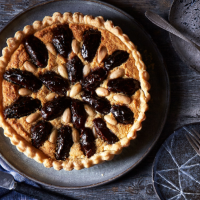 Date, bourbon and frangipane tart
