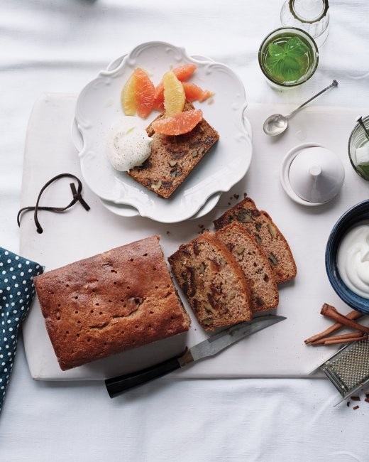 Date cake with orange-blossom syrup