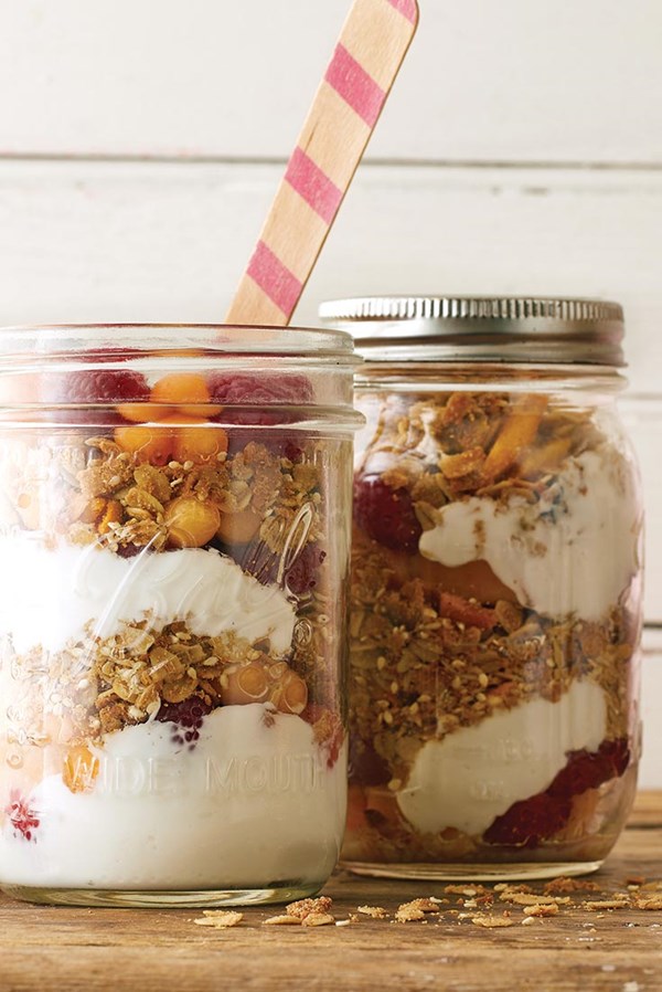 Date, coconut, and mango granola with chai spice