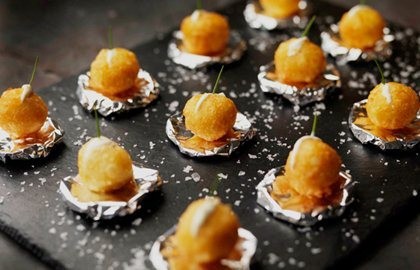 Dauphine potatoes with crème fraîche