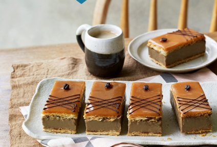 Dave’s caramel latte custard slices