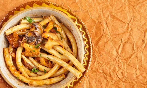 David Tanis’s wild mushroom ragout with ziti