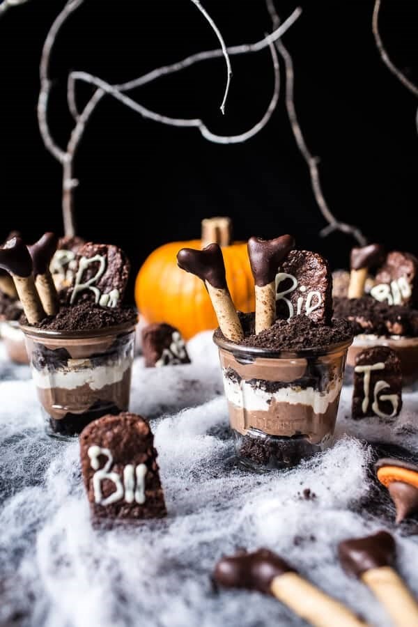 Deathly chocolate graveyard cakes (the cheater's way or the homemade way)...witches beware