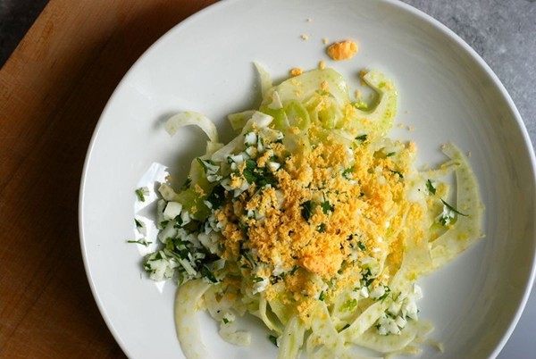 Deborah Madison's shaved fennel salad with celery and egg