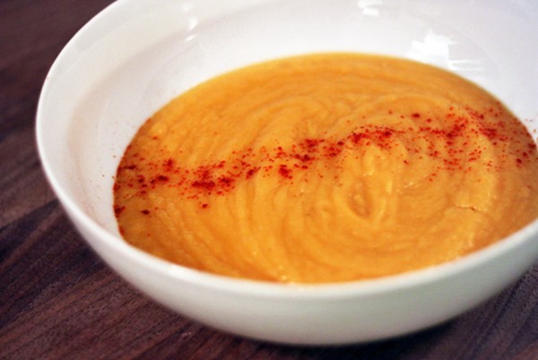 Decadent butternut squash soup for one 