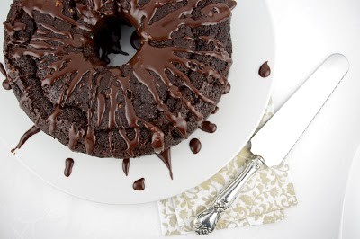 Decadent chocolate cake with Christmas flavors