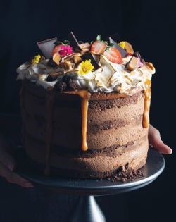 Decadent chocolate mousse cake