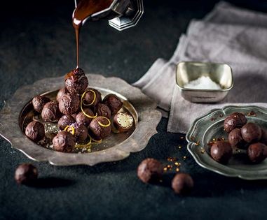 Decadent white chocolate truffles