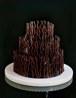 Deep chocolate passion wedding cake