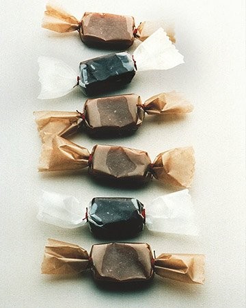 Deep dark chocolate caramels