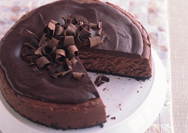 Deep dark chocolate cheesecake