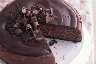 Deep dark chocolate cheesecake