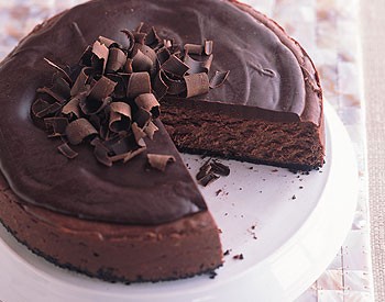Deep dark chocolate cheesecake