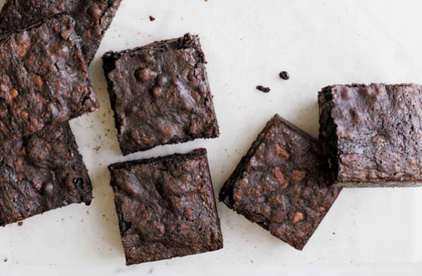 Deep dark fudgy brownies