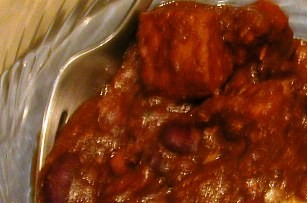 Deep, dark pork chili