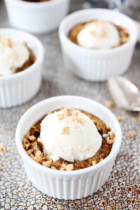 Deep dish Biscoff oatmeal toffee cookies