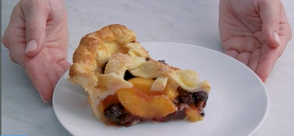 Deep-dish peach-blackberry pie