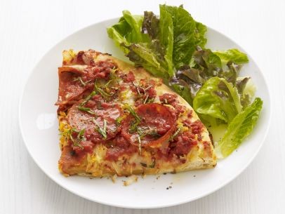 Deep-dish pepperoni pizza