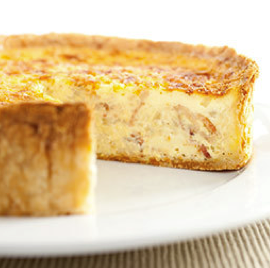 Deep-dish quiche Lorraine