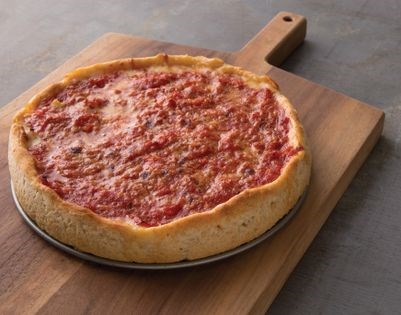 Deep-dish sausage [pizza]