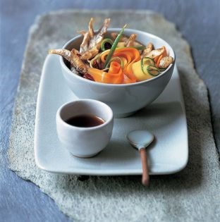 Deep-fried and marinated small fish (Kozakana nanban-zuke)