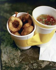 Deep-fried calamari with ale