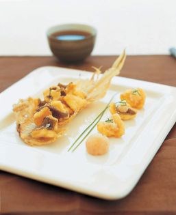 Deep-fried plaice (Karei kara-agé)