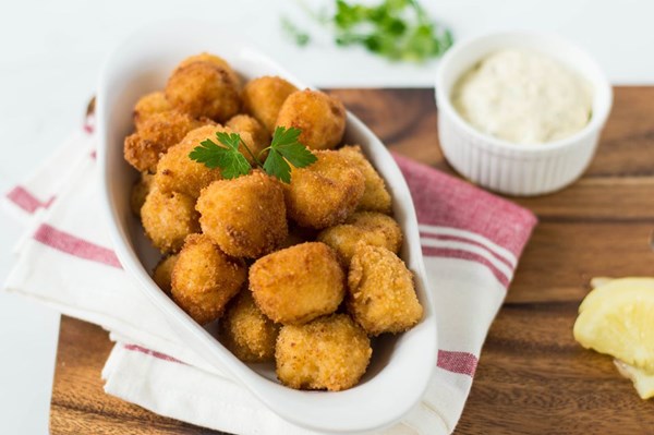 Deep fried scallops 