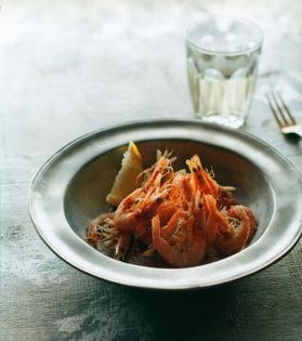 Deep-fried school prawns