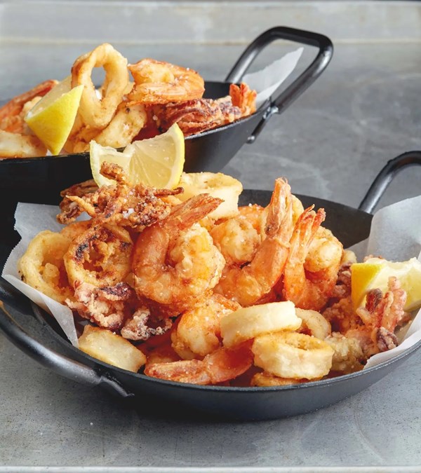 Deep-fried seafood