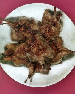 Deep-fried spiced quails