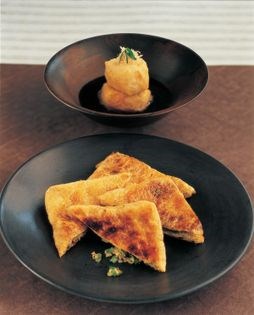 Deep-fried tofu in dashi soup (Shojin ryori)