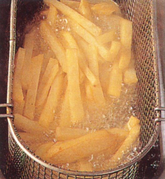 Deep-frying potatoes