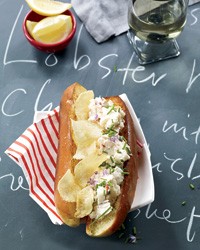Deluxe lobster and potato chip rolls